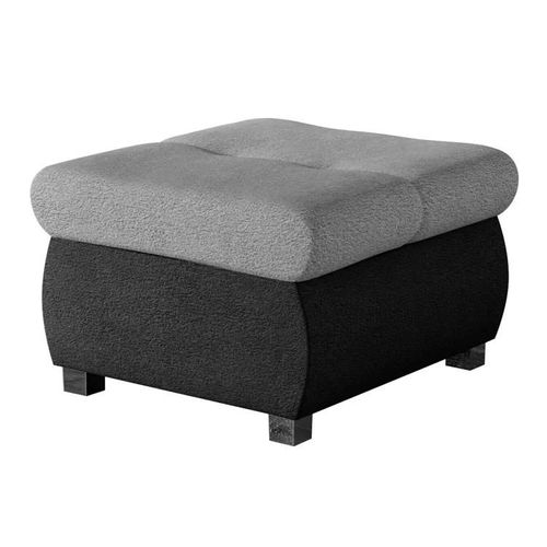 Pouf Comfivo 122, Gris, Tapisserie, 39x60x60cm