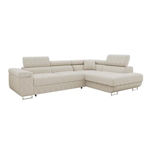 Canapé D'angle Comfivo Eliferu 100, Brun Clair, Fonction De Couchage