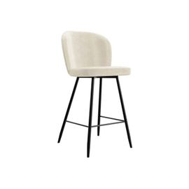 Chaise De Bar Jackson 101, Tapisserie, En Bois, 109x48x54cm