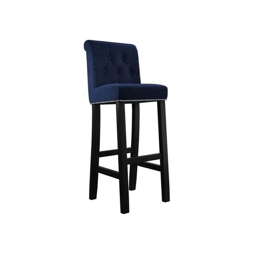 Chaise De Bar Jackson 100, Tapisserie, En Bois, 107x40x47cm