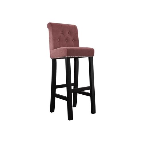 Chaise De Bar Jackson 100, Tapisserie, En Bois, 107x40x47cm
