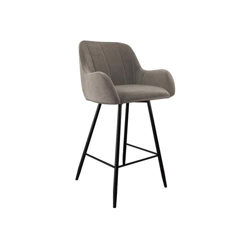 Chaise De Bar Jackson 102, Tapisserie, Métallique, 103x50x55cm