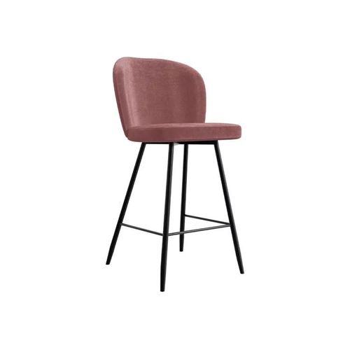 Chaise De Bar Jackson 101, Tapisserie, En Bois, 109x48x54cm