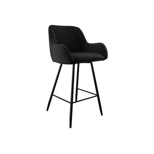 Chaise De Bar Jackson 102, Tapisserie, Métallique, 103x50x55cm
