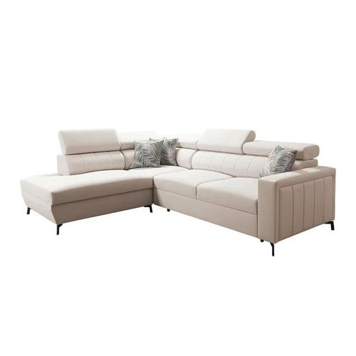 Canapé D'angle Sarasota 148, Brun Clair, Fonction De Couchage