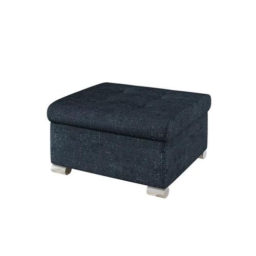 Pouf Comfivo 115, Bleu, Tapisserie, 41x68x70cm