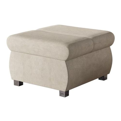 Pouf Comfivo 142, Brun Clair, Tapisserie, 39x60x60cm