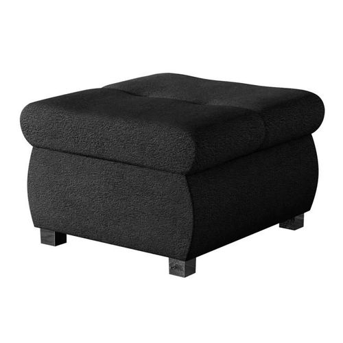 Pouf Comfivo 122, Noir, Tapisserie, 39x60x60cm