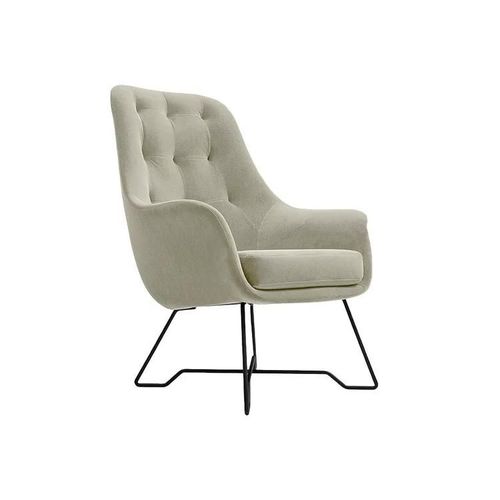 Fauteuil Kingston 135, Brun Clair, Tapisserie, 102x73x83cm