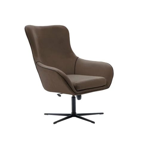 Fauteuil Kingston 136, Marron, Tapisserie, 110x88x88cm