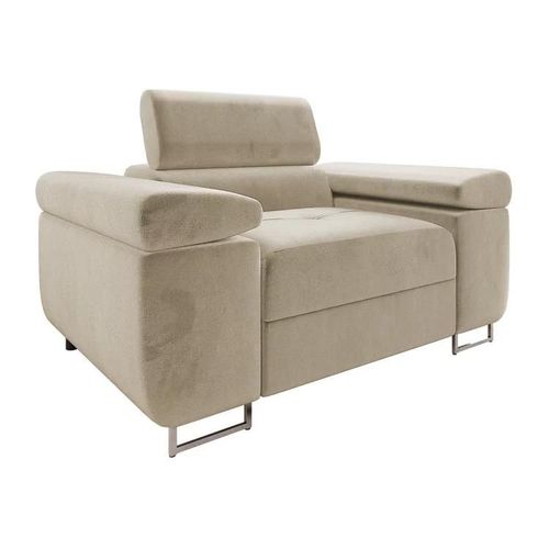 Fauteuil Comfivo Eliferu 106, Brun Clair, Tapisserie, 70x134x102cm