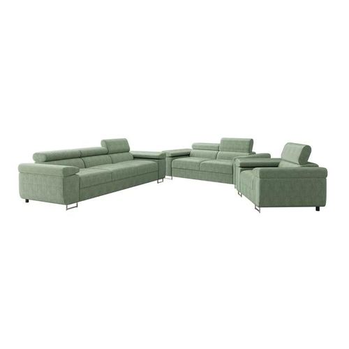 Ensemble De Canapés Comfivo Eliferu 107, Fonction De Couchage, Vert
