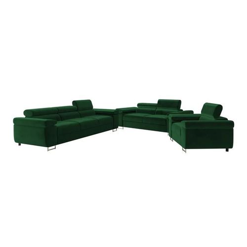 Ensemble De Canapés Comfivo Eliferu 107, Fonction De Couchage, Vert