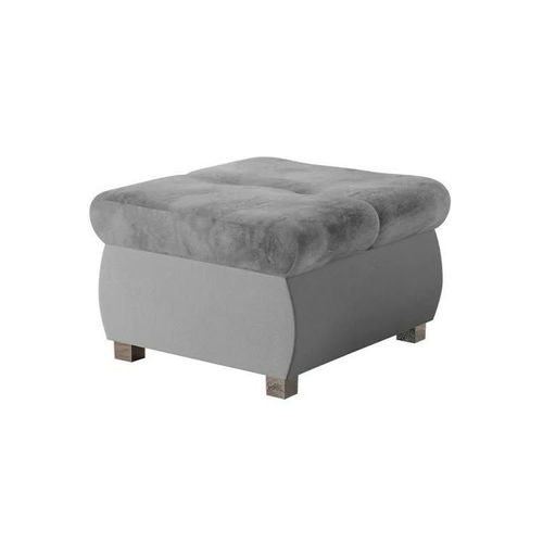 Pouf Comfivo 122, Gris, Tapisserie, 39x60x60cm