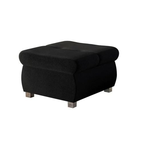 Pouf Comfivo 122, Noir, Tapisserie, 39x60x60cm