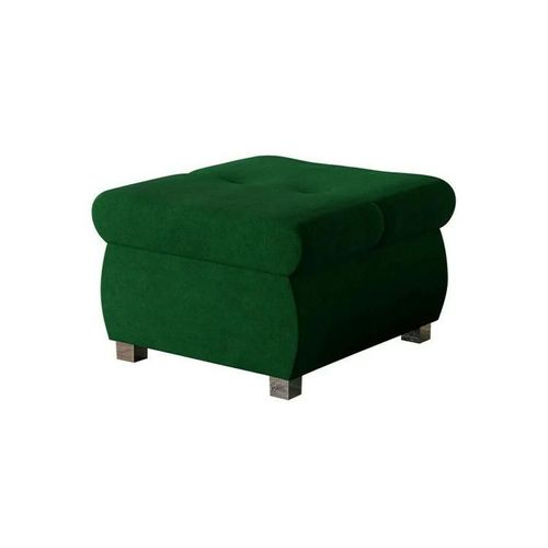 Pouf Comfivo 122, Vert, Tapisserie, 39x60x60cm