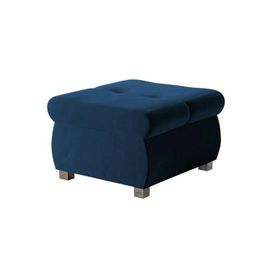 Pouf Comfivo 122, Bleu, Tapisserie, 39x60x60cm