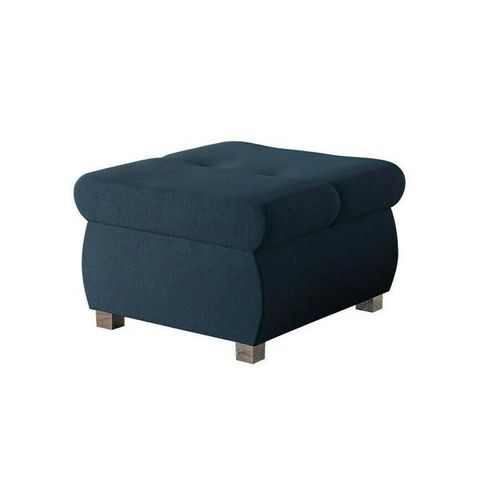 Pouf Comfivo 122, Bleu, Tapisserie, 39x60x60cm