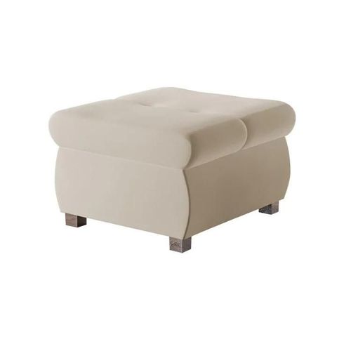 Pouf Comfivo 122, Brun Clair, Tapisserie, 39x60x60cm