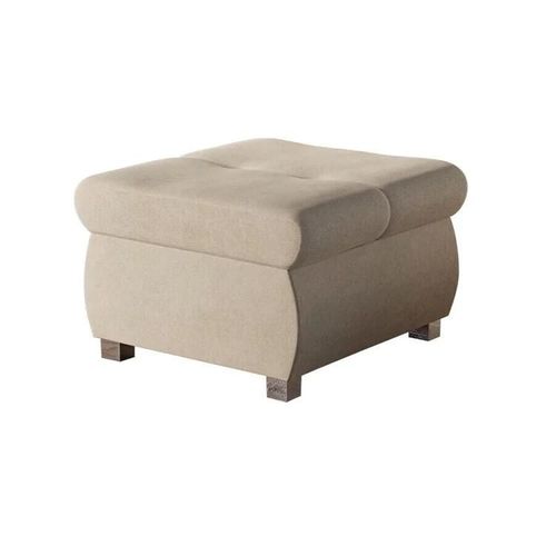 Pouf Comfivo 122, Brun Clair, Tapisserie, 39x60x60cm
