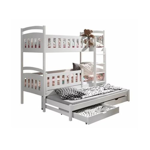 Lit Superposé Vista 102, Couchette Avec Lit Supplémentaire, Blanc
