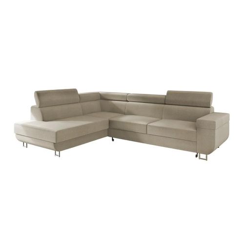 Canapé D'angle Comfivo 306, Brun Clair, Fonction De Couchage