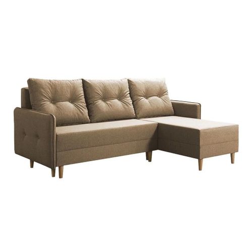 Canapé D'angle Muncie 101, Brun Clair, Fonction De Couchage