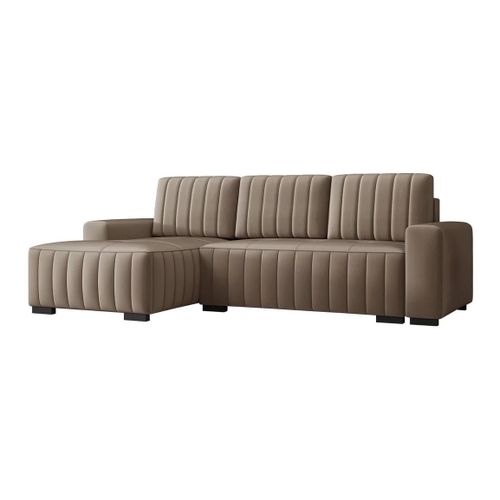 Canapé D'angle Columbus 154, Brun Clair, Fonction De Couchage
