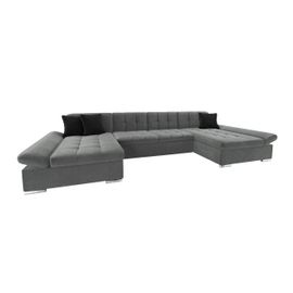 Canapé D'angle Comfivo 155, Gris, Fonction De Couchage, 360x160x75cm