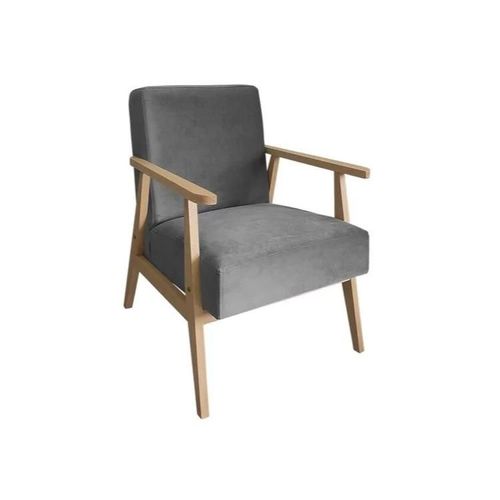 Fauteuil Clovis 100, Gris, Tapisserie, 76x59x67cm