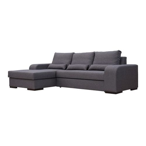 Canapé D'angle Kingsport 103, Gris, Fonction De Couchage, 285x165x90cm