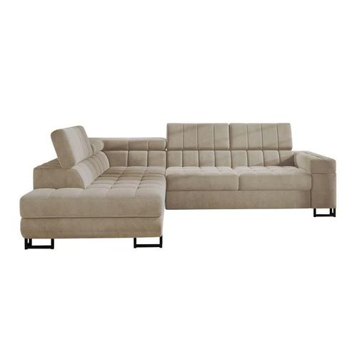 Canapé D'angle Comfivo 232, Brun Clair, Fonction De Couchage