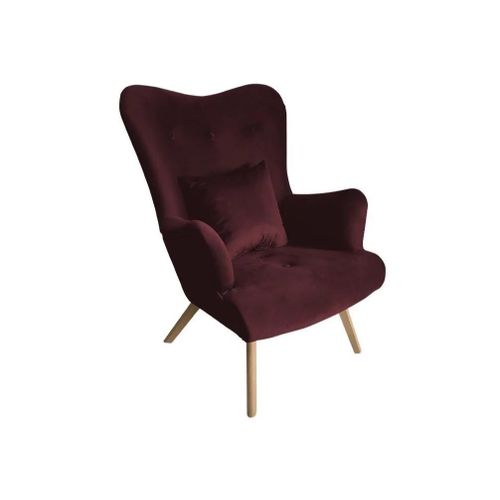 Fauteuil Clovis 102, Rouge, Tapisserie, 100x76x90cm