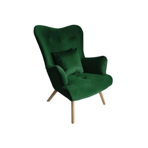 Fauteuil Clovis 102, Vert, Tapisserie, 100x76x90cm
