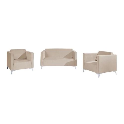 Ensemble De Canapés Virmore 103, Fonction De Couchage, Brun Clair