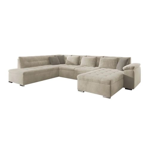 Canapé D'angle Comfivo 128, Brun Clair, Fonction De Couchage