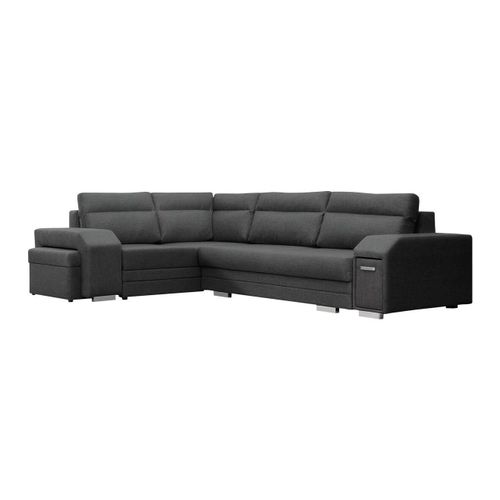 Canapé D'angle Kingsport 101, Gris, Fonction De Couchage, 305x205x90cm