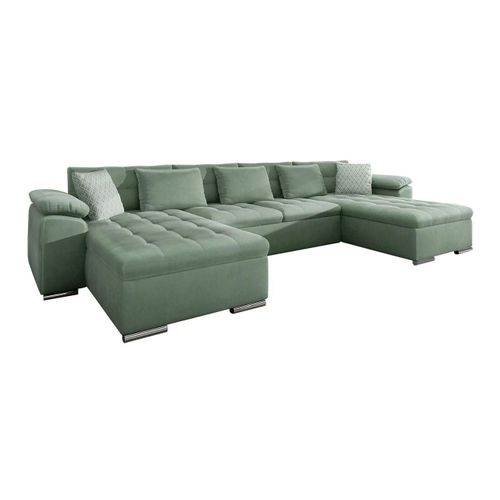 Canapé D'angle Comfivo 111, Turquoise, Fonction De Couchage
