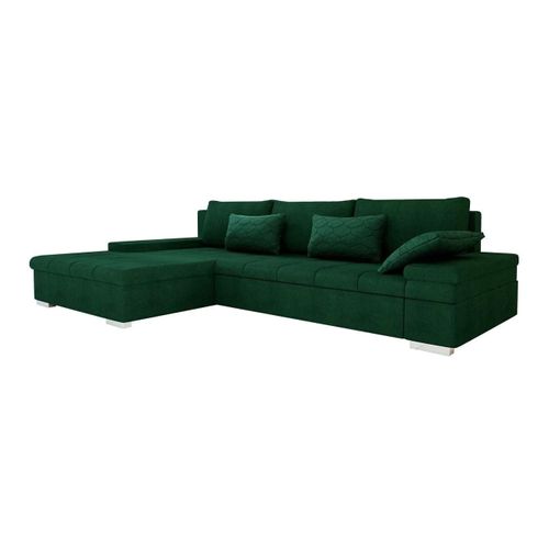 Canapé D'angle Comfivo 169, Vert, Fonction De Couchage, 310x175x83cm