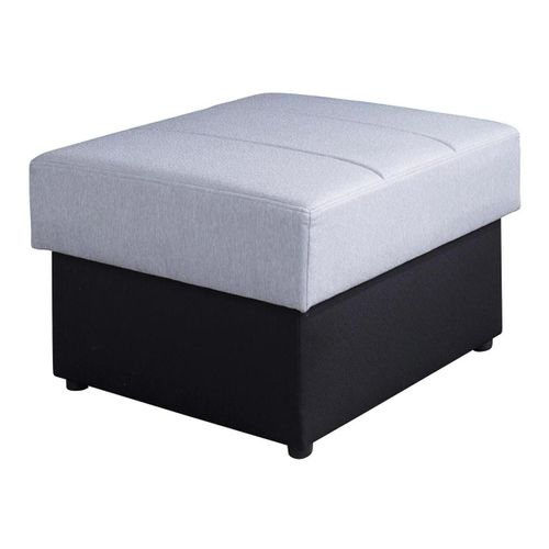Pouf Tivdalu 118, Gris, Tapisserie, Boîte De Rangement, 48x70x70cm