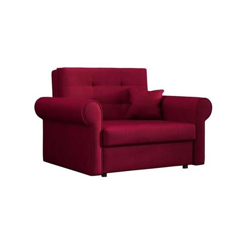Fauteuil Columbus 127, Rouge, Tapisserie, 85x116x98cm