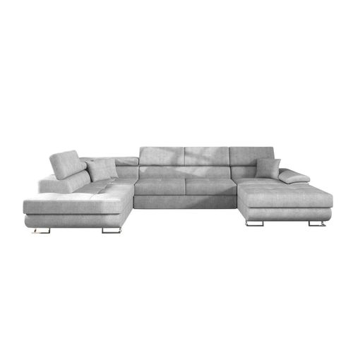 Canapé D'angle Comfivo 190, Gris, Fonction De Couchage, 345x202x71cm