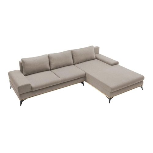 Canapé D'angle Lincoln 136, Brun Clair, Fonction De Couchage