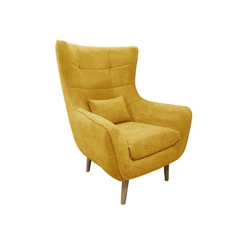 Fauteuil Comfivo 204, Jaune, Tapisserie, 106x80x95cm
