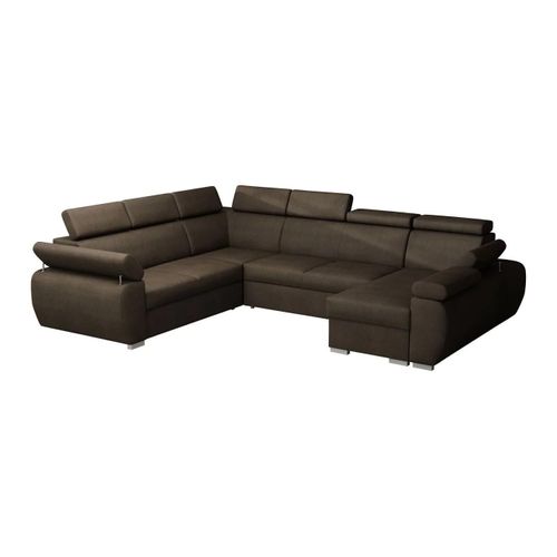 Canapé D'angle Columbus 134, Marron, Fonction De Couchage