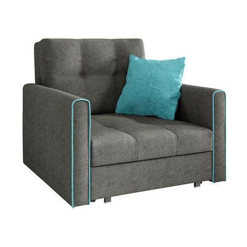Fauteuil Columbus 104, Gris, Tapisserie, 85x103x98cm
