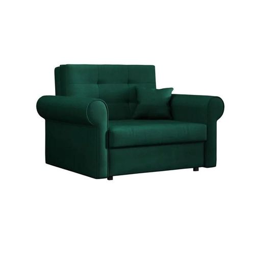 Fauteuil Columbus 127, Vert, Tapisserie, 85x116x98cm