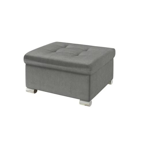 Pouf Comfivo 115, Gris, Tapisserie, 41x68x70cm