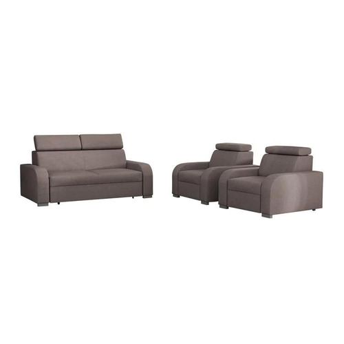 Ensemble De Canapés Etrcala 106, Fonction De Couchage, Marron