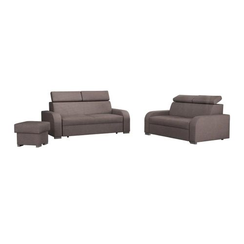 Ensemble De Canapés Etrcala 107, Fonction De Couchage, Marron